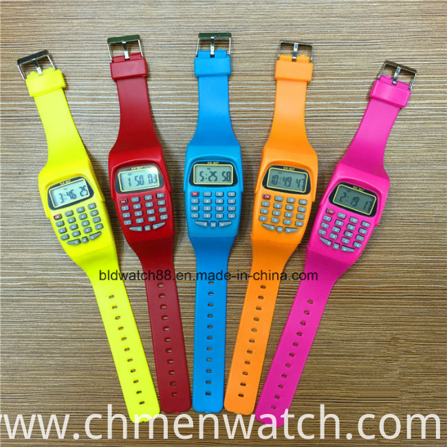 Promotional Kids Digital Watch Apple Shaped Calculator Watches for Children